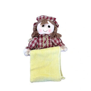 NWT fabric doll, soft doll,  Rag Doll with a towel hanging bar